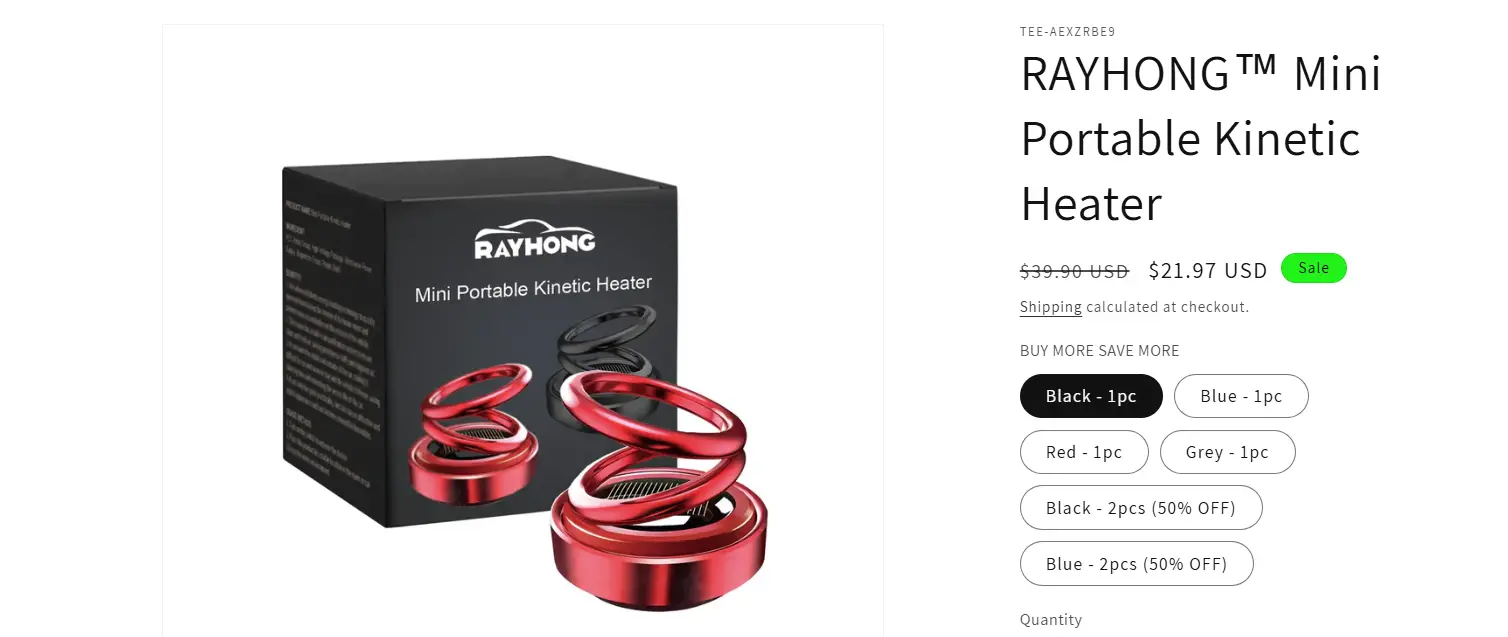 Rayhong Mini Kinetic Heater