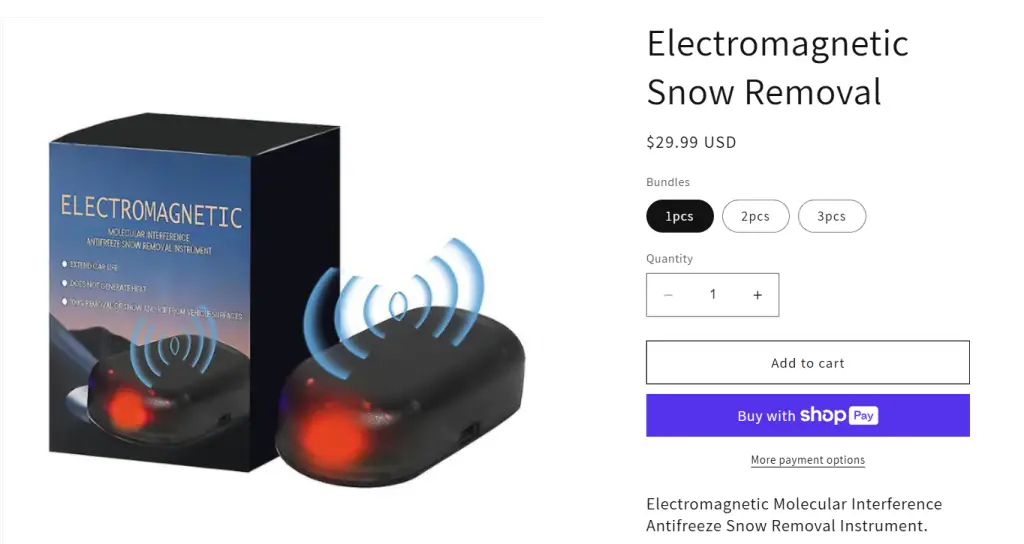 Electromagnetic Snow Removal Device