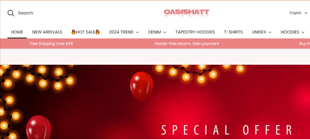 Oasishatt.com Homepage