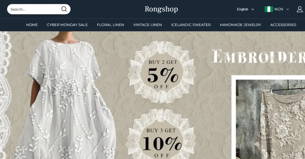 Rongshop.com Homepage 