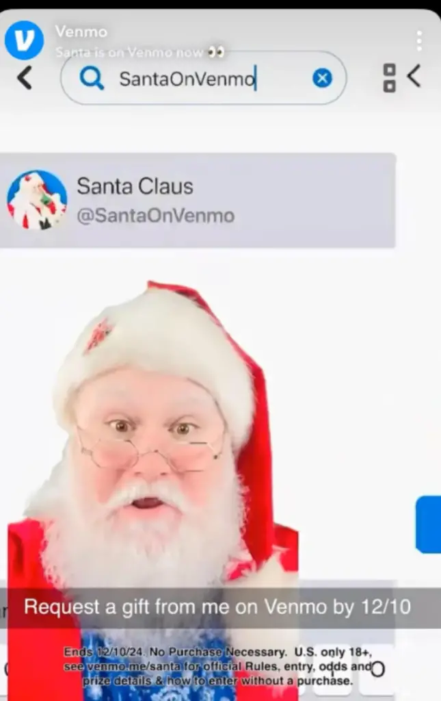 Santa on Venmo Giveaway SCAM 