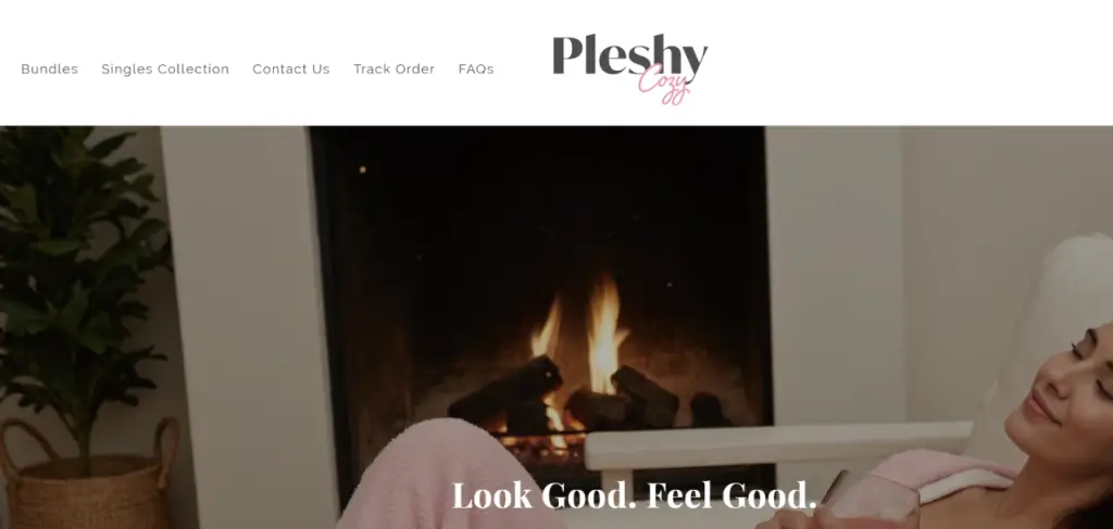 Pleshycozy.com Homepage 