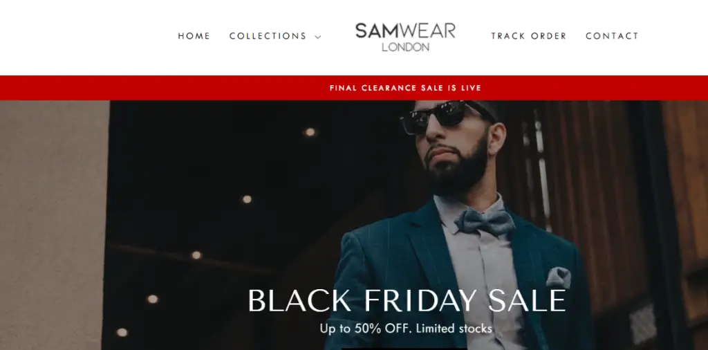 Sam-wear.co.uk  Homepage 