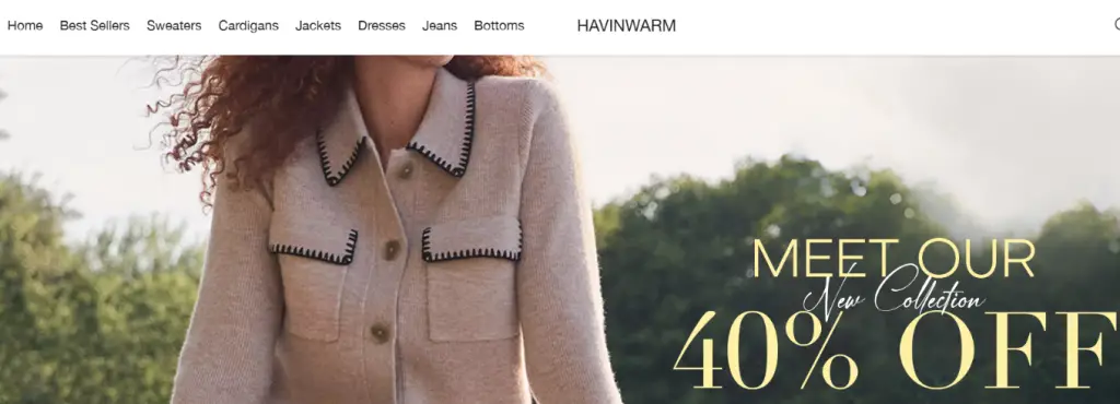 Havinwarm.com Homepage 