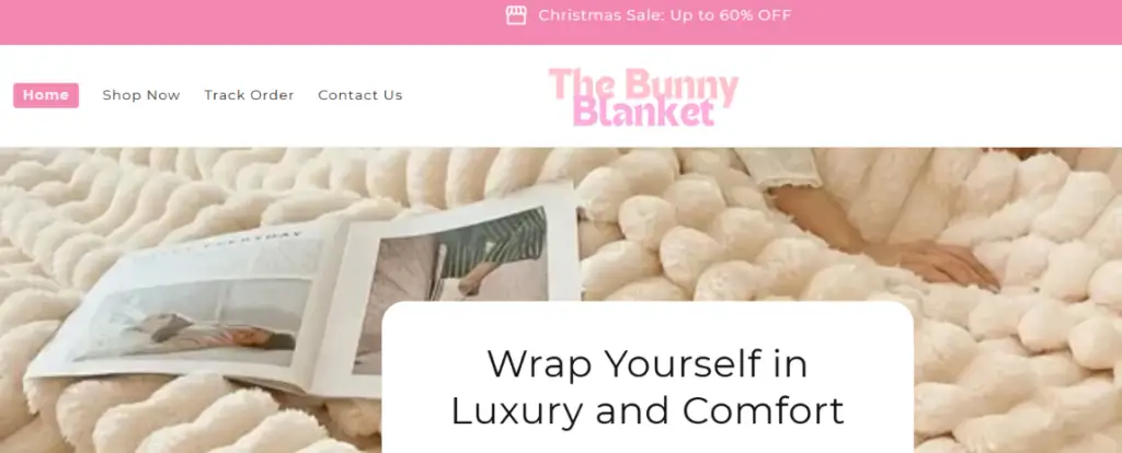 Thebunnyblanket.com Homepage 