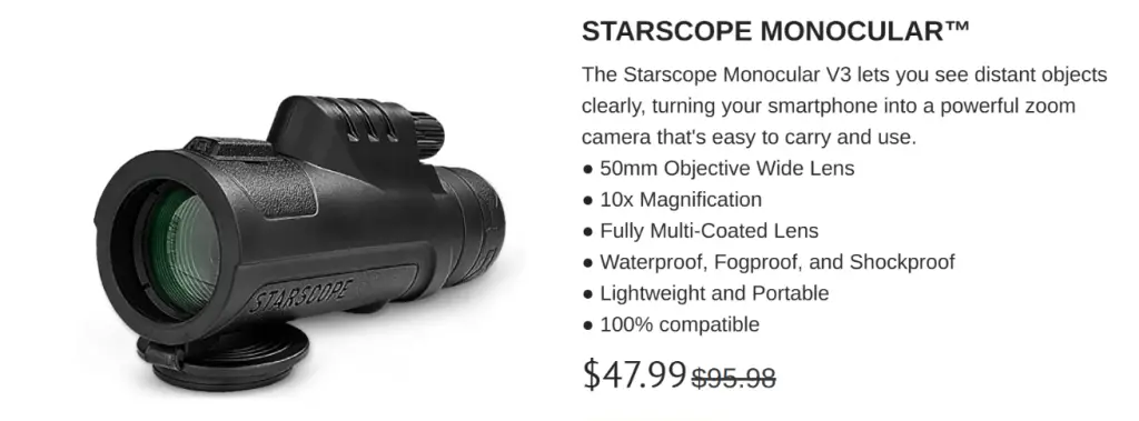 Starscopemonocular.com Homepage