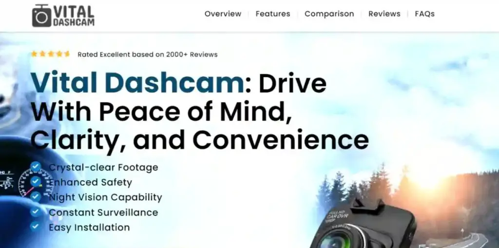 Offer.getvitaldashcam.com Homepage