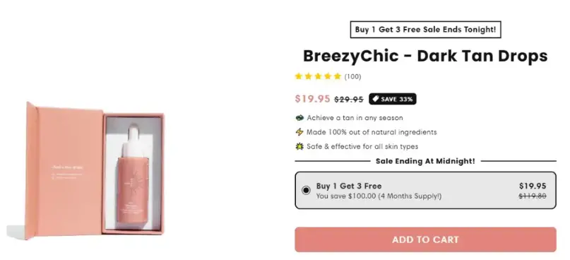 Breezy Chic Tan Drops