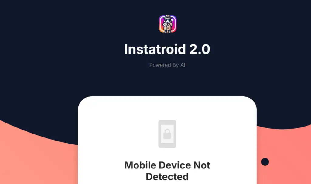 Instatroid Homepage 