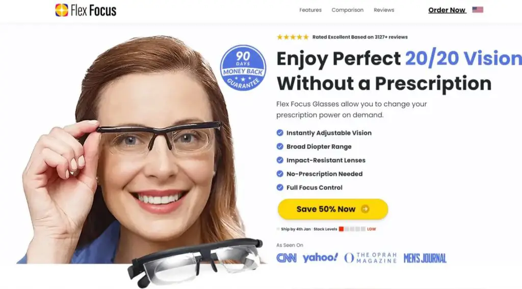 Flex Focus Adjustable Eyeglasses Image 