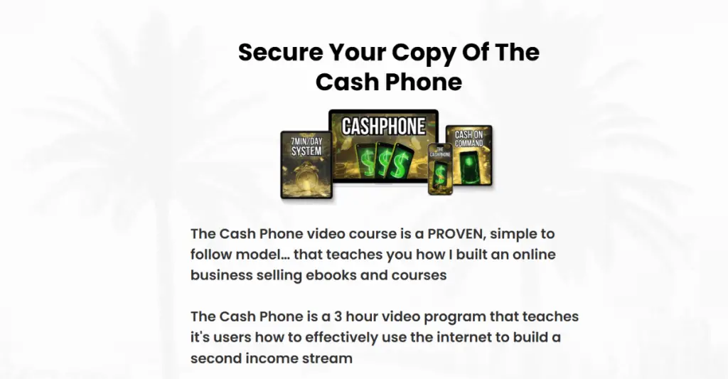 Cash Phone Homepage 