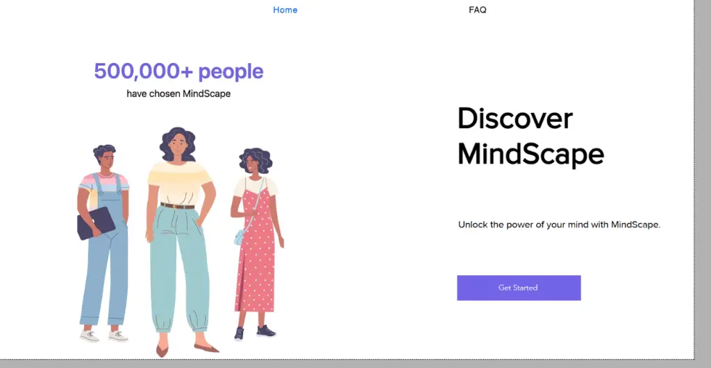 MindScape App Homepage 