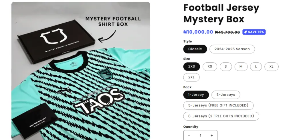 Footboxes Jersey Mystery Box