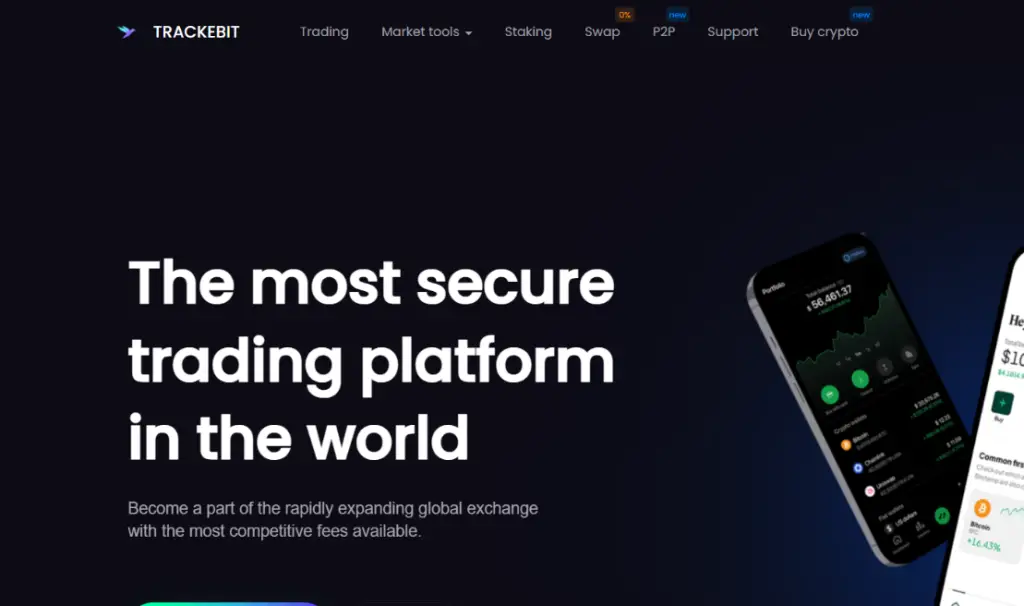 Trackebit Homepage 