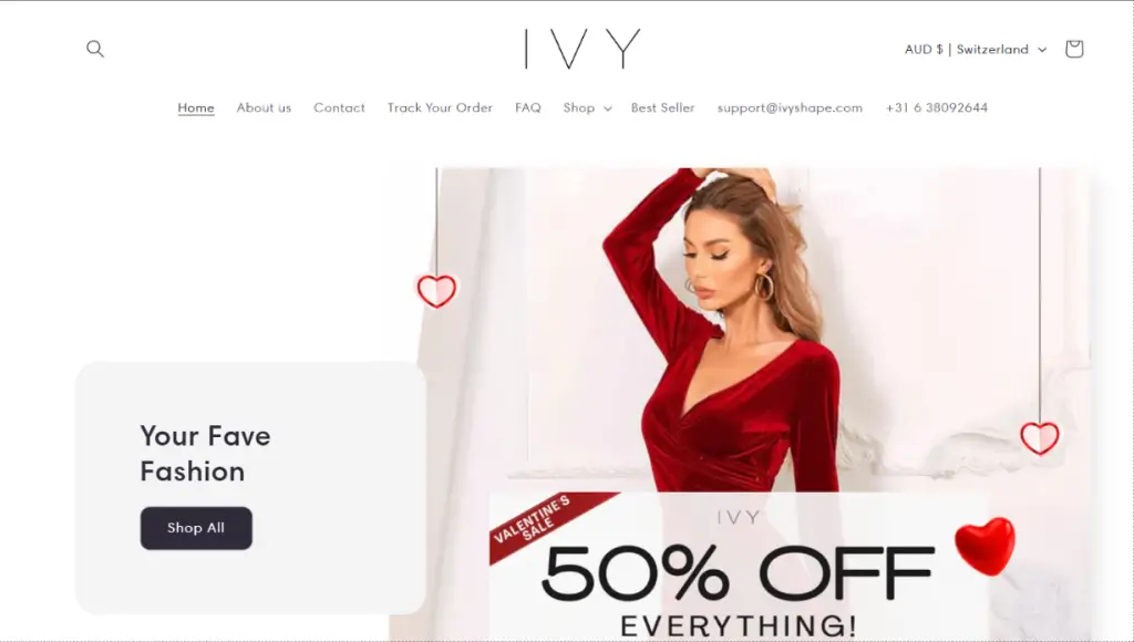 Ivy Shape Homepage 