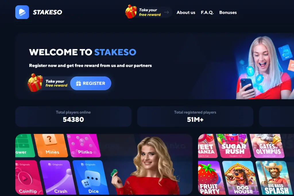 Stakeso Homepage