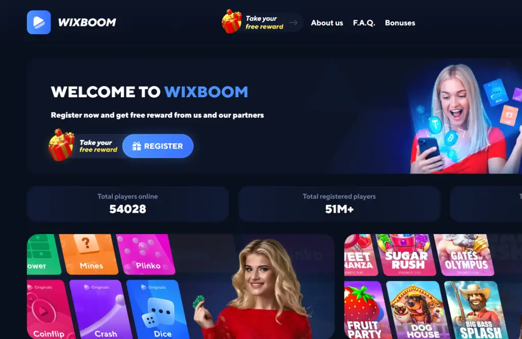 Wixboom Homepage 