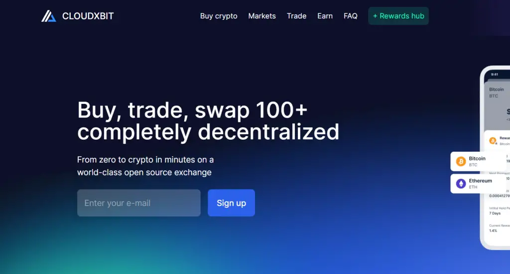 Cloudxbit Homepage 